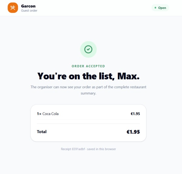 Garcon - your takeaway copilot! – screenshot 12