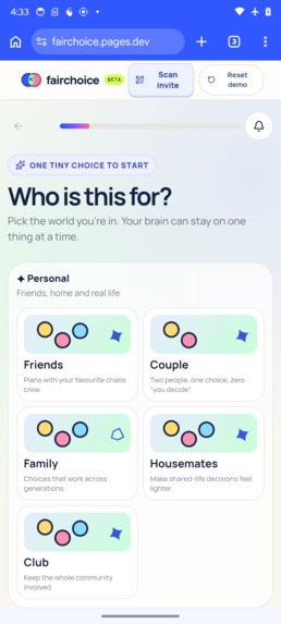 FairChoice – screenshot 1