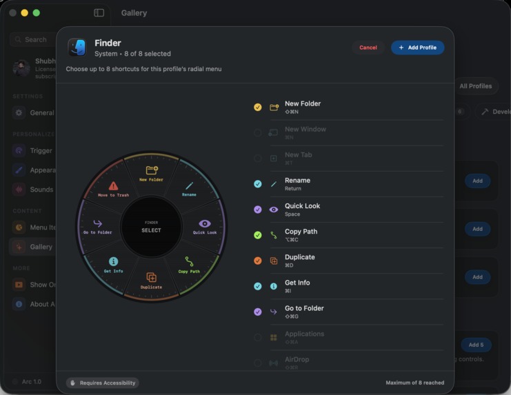 Arc - Radial Menu – screenshot 3