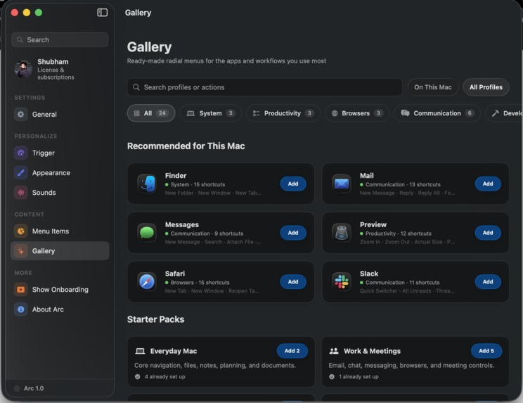 Arc - Radial Menu – screenshot 4