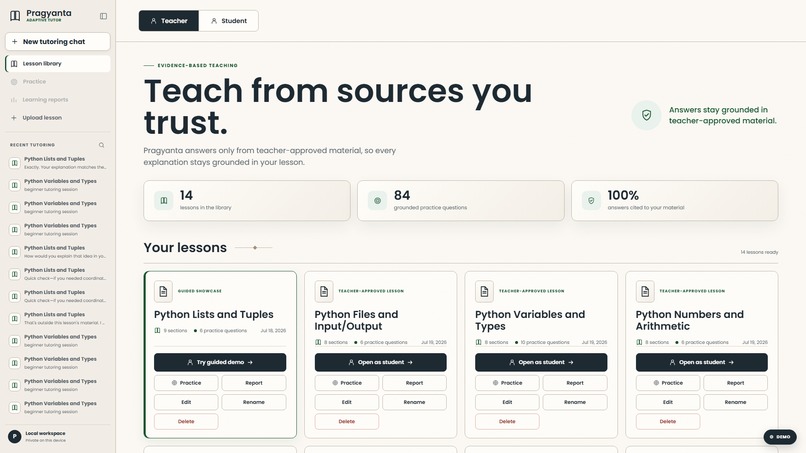 Pragyanta Tutor – Grounded AI Learning with RAG – screenshot 6