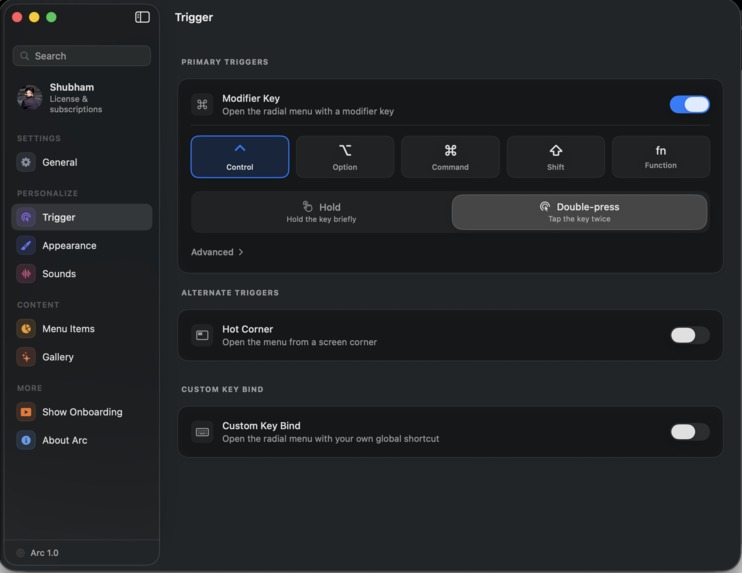 Arc - Radial Menu – screenshot 6