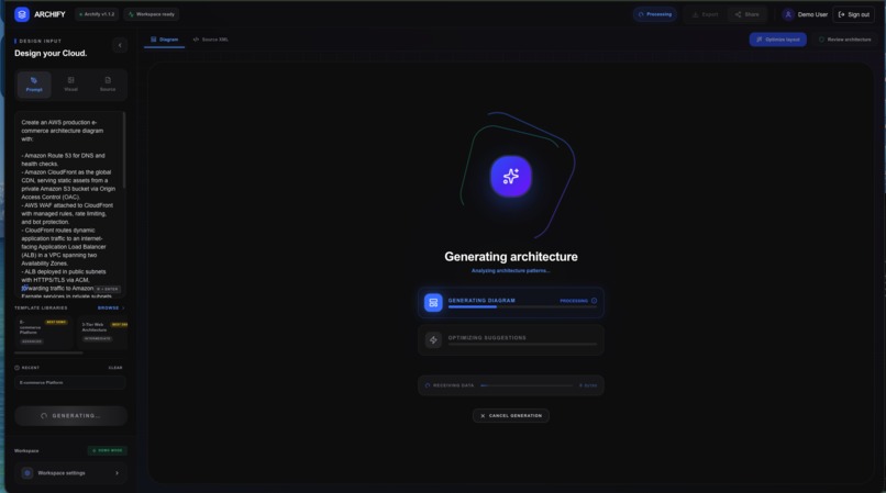 Archify: AI-Powered AWS Architecture Design and Optimization – screenshot 3
