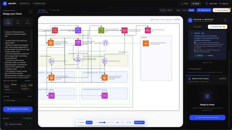 Archify: AI-Powered AWS Architecture Design and Optimization – screenshot 7