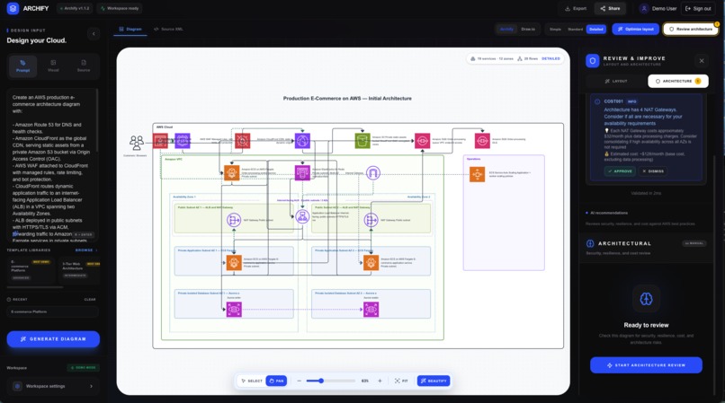 Archify: AI-Powered AWS Architecture Design and Optimization – screenshot 8
