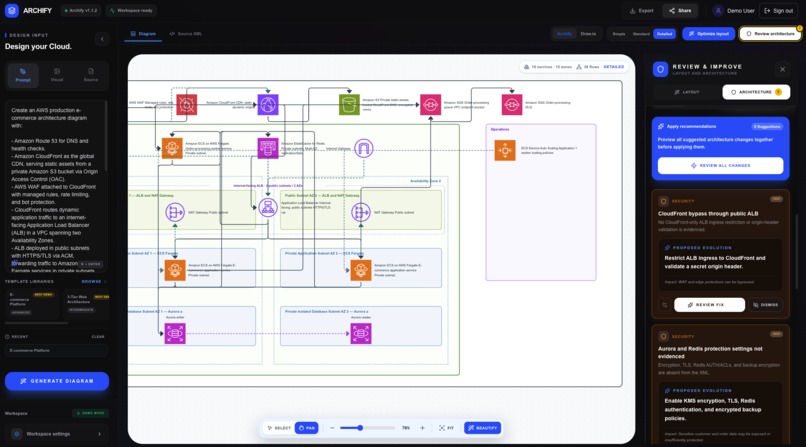 Archify: AI-Powered AWS Architecture Design and Optimization – screenshot 9