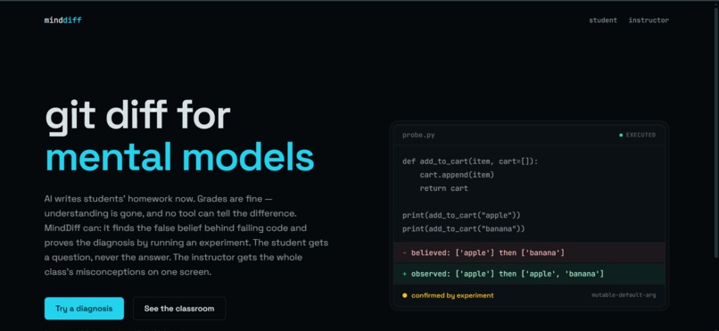 MindDiff, git diff for mental models – screenshot 1