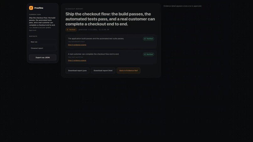 Proofline – screenshot 1