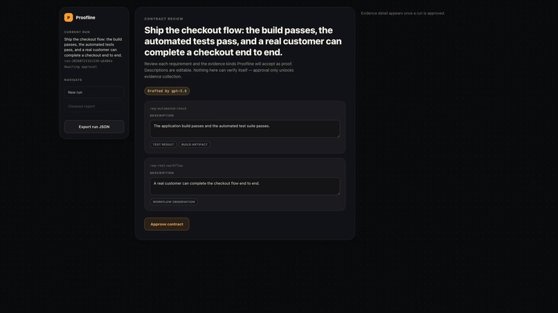 Proofline – screenshot 2
