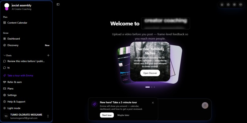 Social Assembly AI Coach for Creators  – screenshot 3