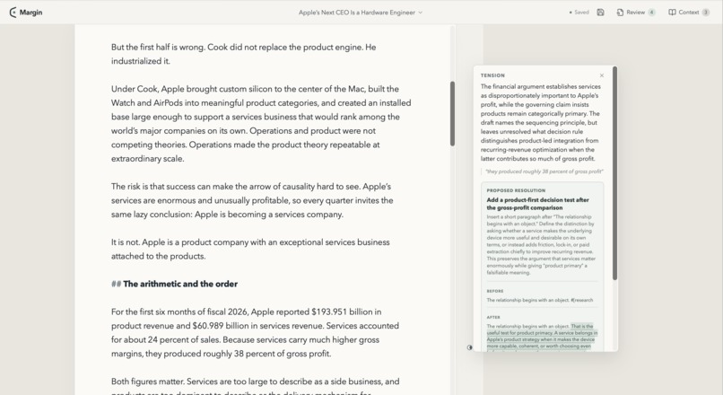 Margin: A Markdown App Which Collaborates With You – screenshot 4