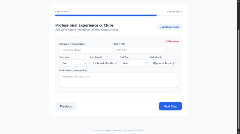 CrazyCV – screenshot 2