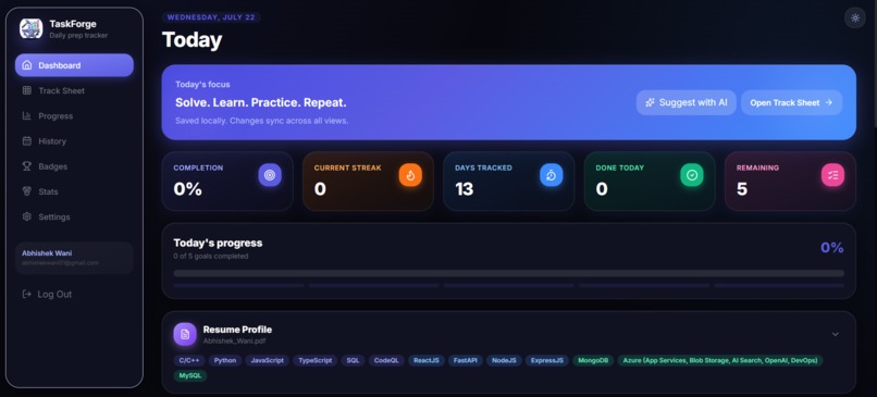 TaskForge AI – screenshot 1