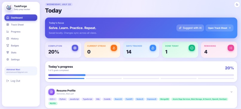 TaskForge AI – screenshot 2