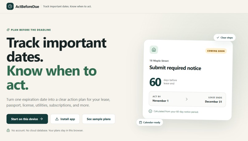 Act Before Due – screenshot 1