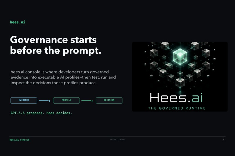 hees.ai console - Governed AI Profile Studio – screenshot 15