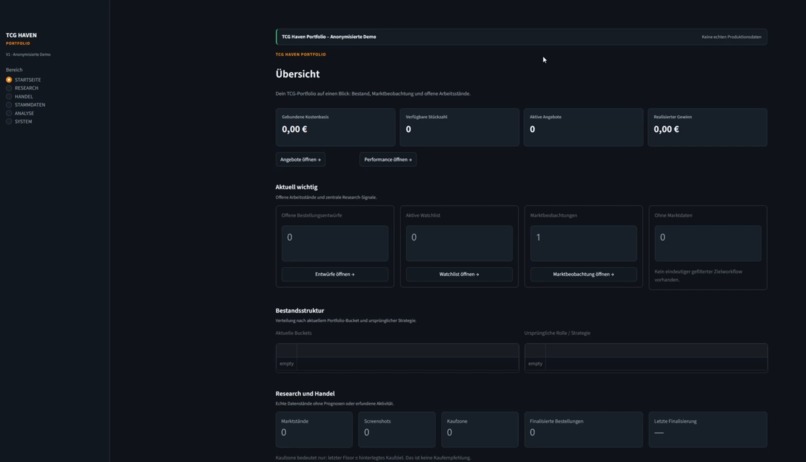 TCG Haven Portfolio – screenshot 1