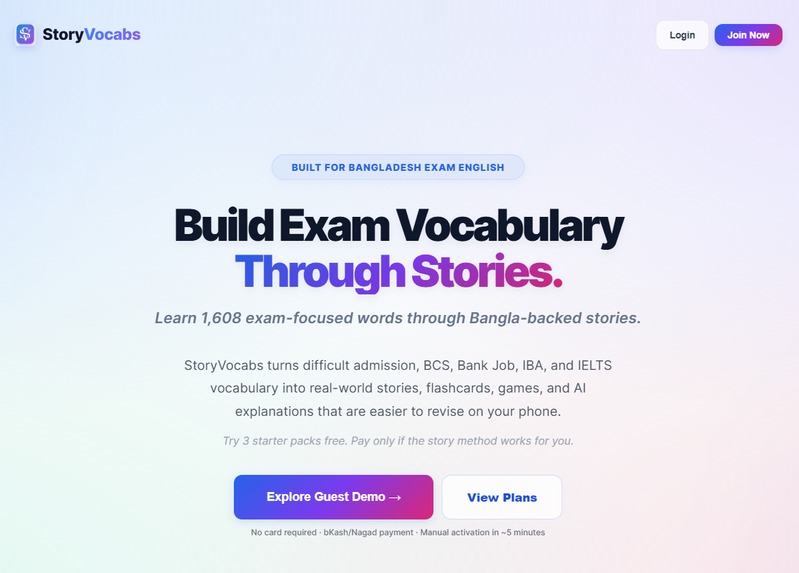 StoryVocabs – screenshot 1