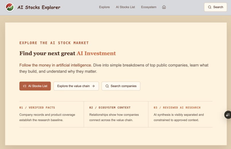AI Stocks Explorer – screenshot 1