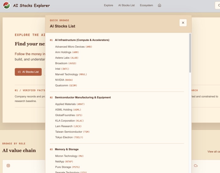 AI Stocks Explorer – screenshot 6