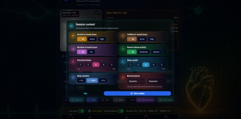 LUMIRIS — Light-based Measurement & Research Insight System – screenshot 4
