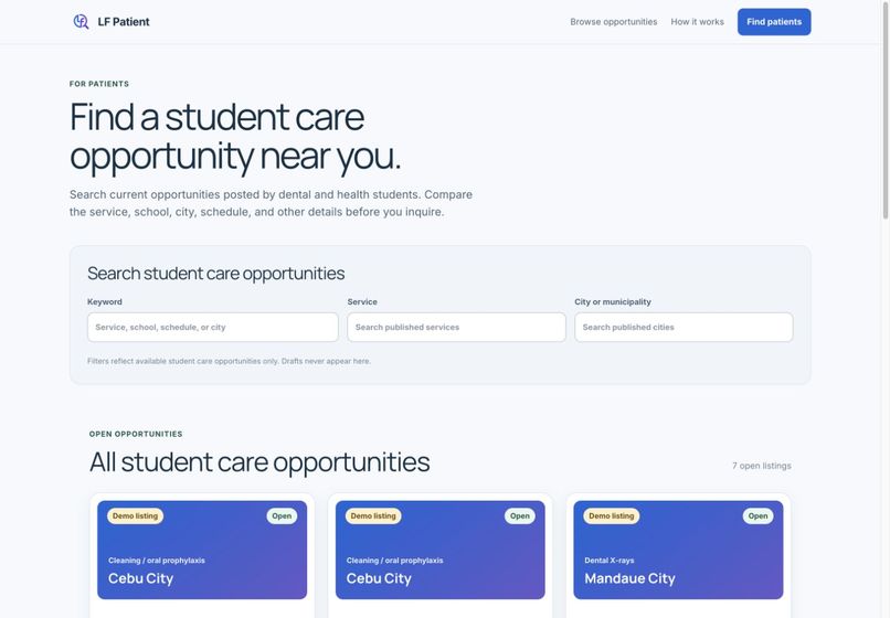 LF Patient – screenshot 2
