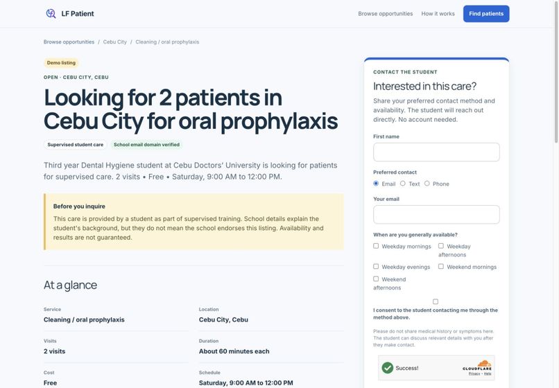 LF Patient – screenshot 4