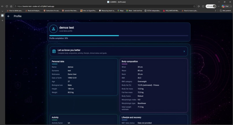 LUMIRIS — Light-based Measurement & Research Insight System – screenshot 5
