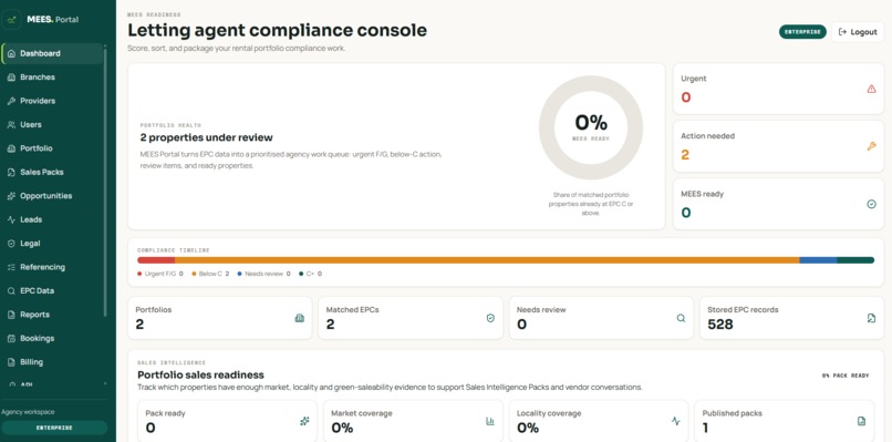 MEES PORTAL – screenshot 1