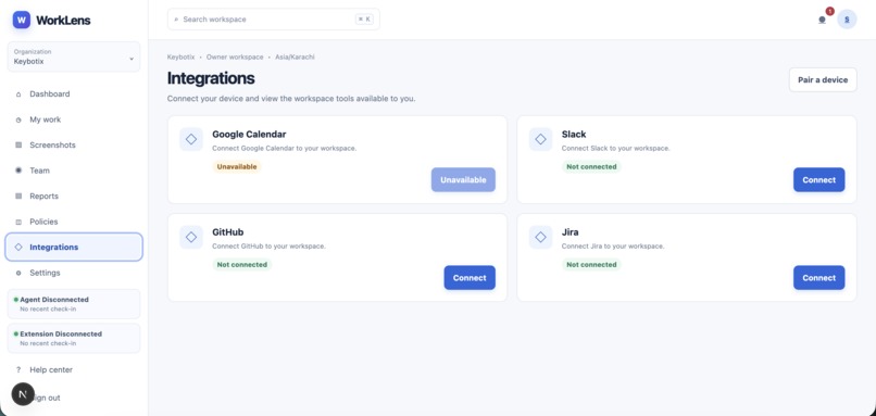WorkLens – screenshot 4