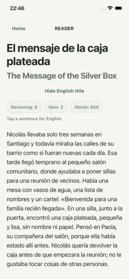 Figtree: Truly Personalised Spanish Input and Vocab Learning – screenshot 4