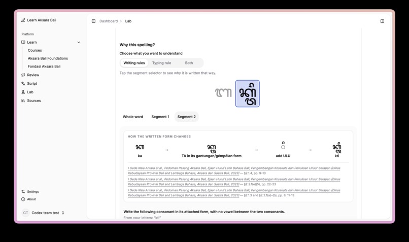 Learn Aksara Bali – screenshot 1