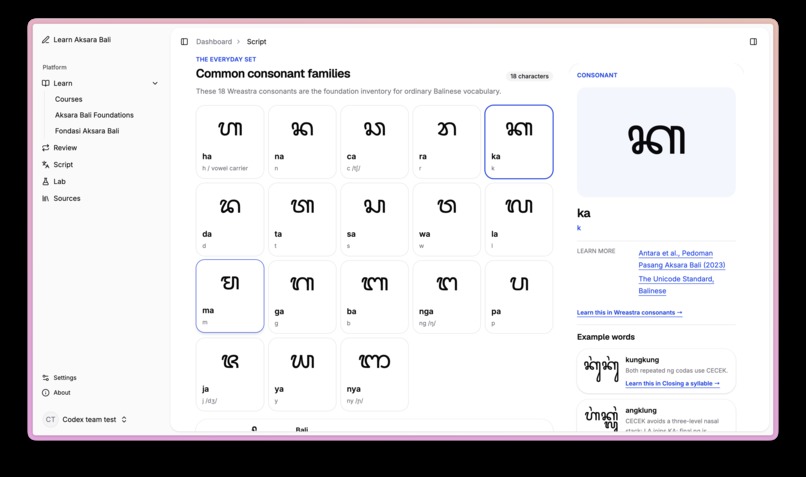 Learn Aksara Bali – screenshot 3