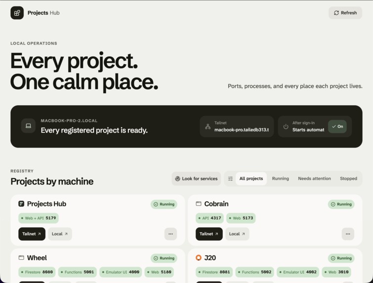 Projects Hub – screenshot 1
