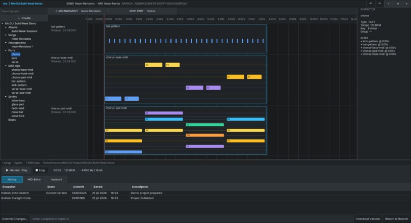 mixGUI – screenshot 2