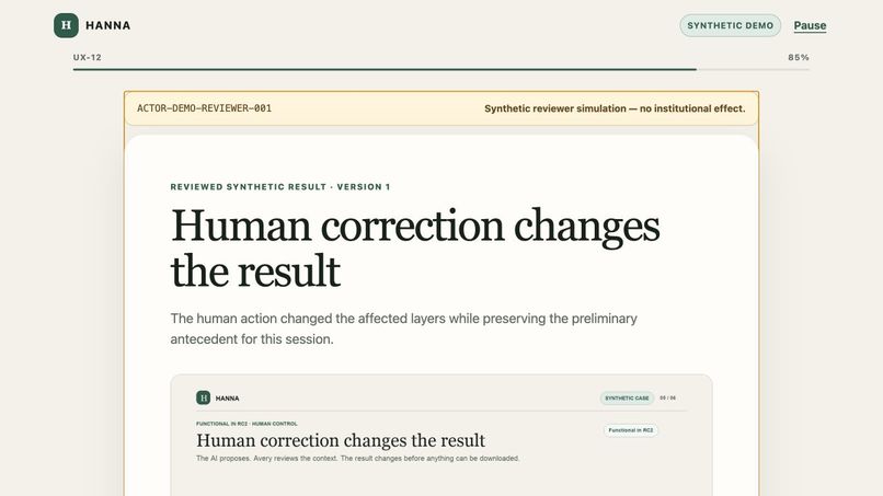 HANNA: Clarity, Capacity, and Human Judgment – screenshot 2