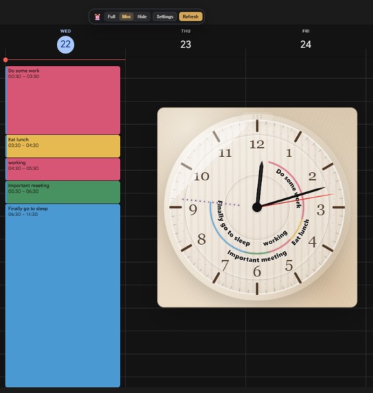Calendar Clock – screenshot 1