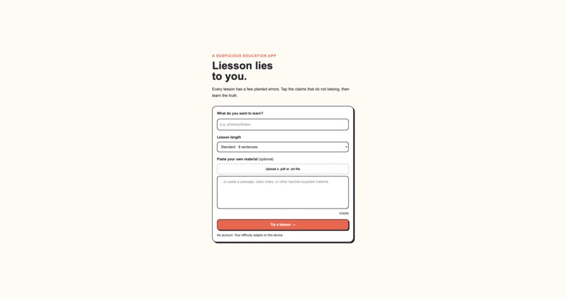 LIESSON – screenshot 1