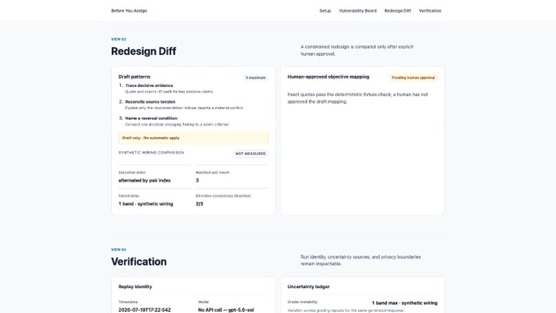 Before You Assign – screenshot 2