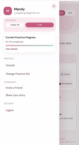 Maya - Safety Practice coach built for Women – screenshot 2