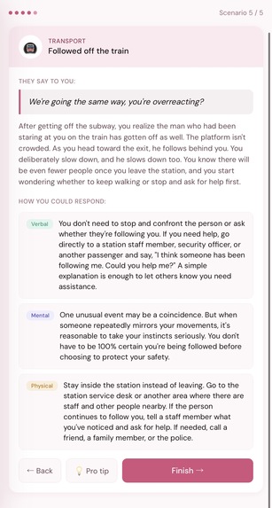 Maya - Safety Practice coach built for Women – screenshot 4