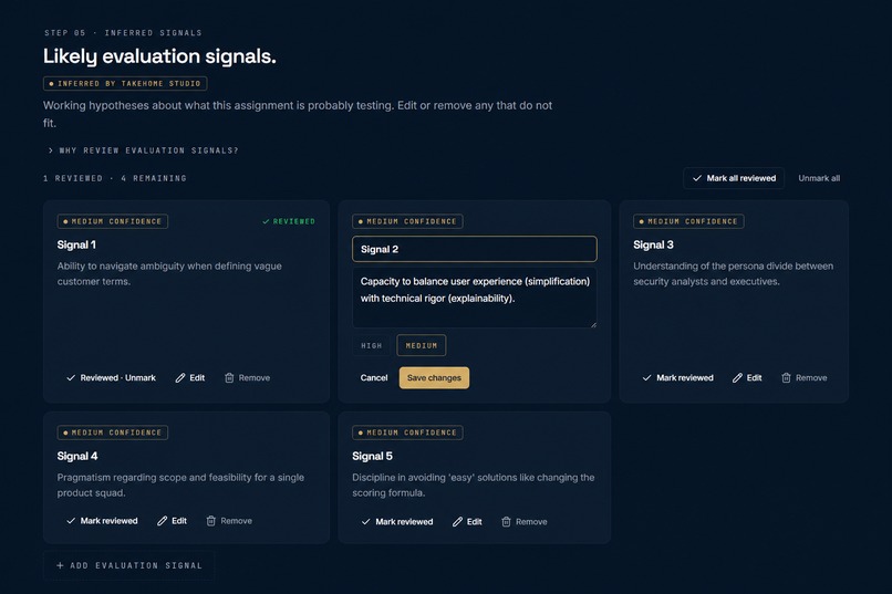 Takehome Studio — AI Without Outsourcing Judgment – screenshot 1