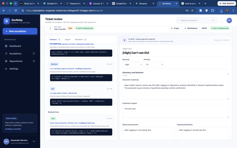 DevRelay – screenshot 3