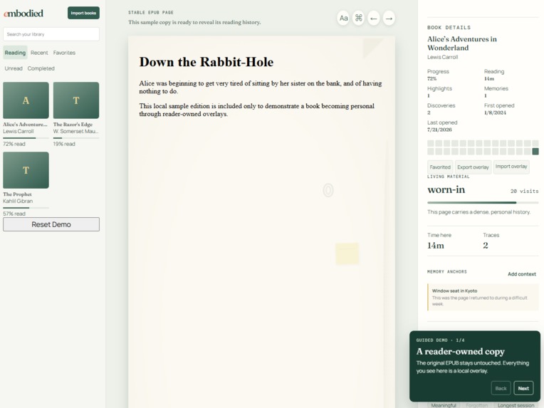 embodied eReader – screenshot 4