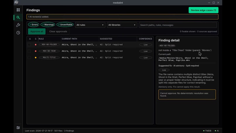 MediaLint – screenshot 5