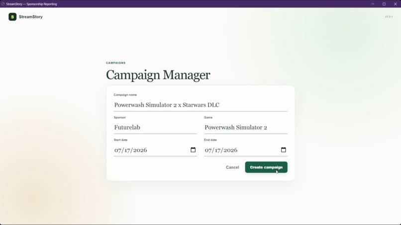 StreamStory – screenshot 2