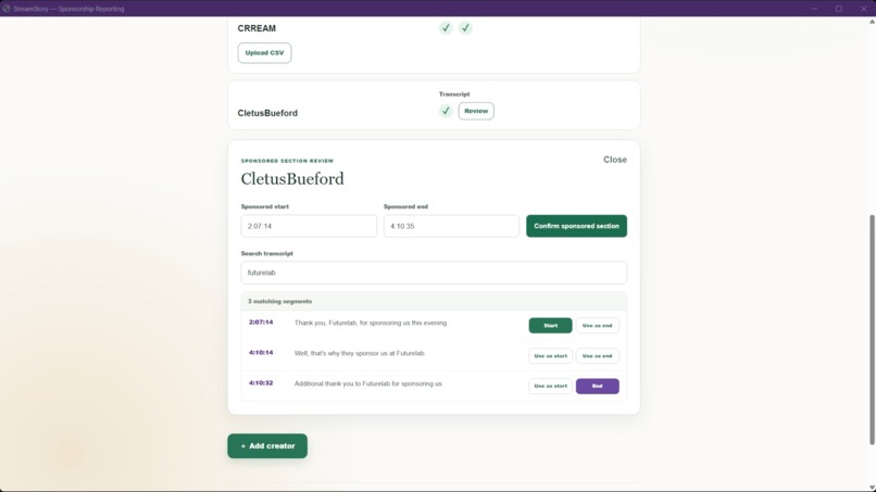 StreamStory – screenshot 3