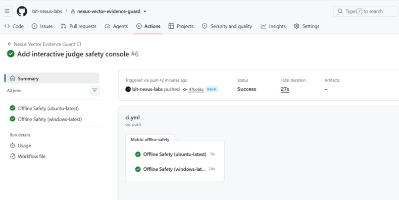 Nexus Vector Evidence Guard – screenshot 1