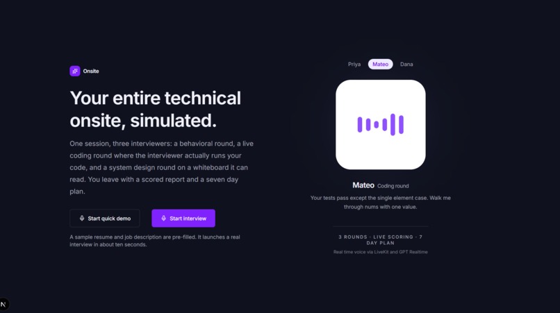 onsite – screenshot 1