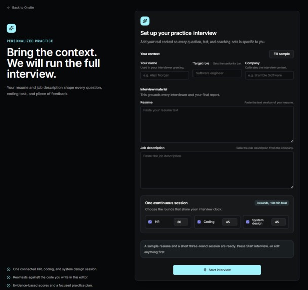onsite – screenshot 2